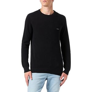 GANT Men's Cotton Pique C-neck Pullover Sweater , Black,5XL GANT Men's Cotton Pique C-neck Pullover Sweater , Black,5XL