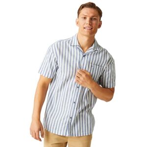 Regatta Men's Shorebay Ii Short Sleeve Shirt, Coronet Blue/White Striped, M Regatta Men's Shorebay Ii Short Sleeve Shirt, Coronet Blue/White Striped, M
