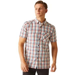 Regatta Mens Mindano VIII Patterned Short-Sleeved Shirt (L) (Danger Red/Coronet Blue) Regatta Mens Mindano VIII Patterned Short-Sleeved Shirt (L) (Danger Red/Coronet Blue)