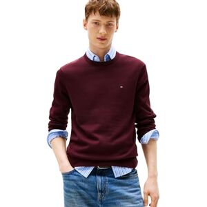 Tommy Hilfiger Men’s Essential Cotton Round Neck Jumper, Red (Deep Burgundy), M Tommy Hilfiger Men’s Essential Cotton Round Neck Jumper, Red (Deep Burgundy), M