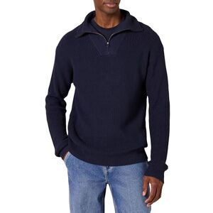 Amazon Essentials Men's Quarter-Zip, Rib-Knit, Relaxed-fit Jumper, Navy, XL Amazon Essentials Men's Quarter-Zip, Rib-Knit, Relaxed-fit Jumper, Navy, XL