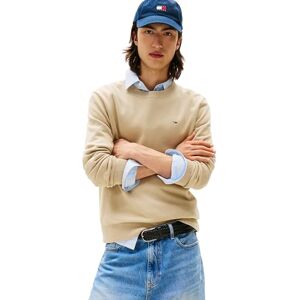 Tommy Jeans Mens TJM Slim Essential Light Dm0dm18895 Pullover Sweater, Khaki (Silt), XS UK Tommy Jeans Mens TJM Slim Essential Light Dm0dm18895 Pullover Sweater, Khaki (Silt), XS UK