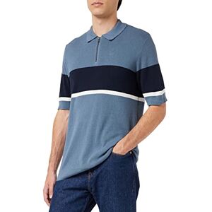 TOM TAILOR Men's 1032031 Knitted Polo Shirt, 30249-Blue Navy Off White Stripe, S TOM TAILOR Men's 1032031 Knitted Polo Shirt, 30249-Blue Navy Off White Stripe, S