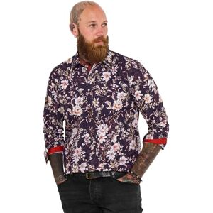 Joe Browns Male Contrast Trim Floral Long Sleeve Shirt, Regular, Brown, UK S Joe Browns Male Contrast Trim Floral Long Sleeve Shirt, Regular, Brown, UK S