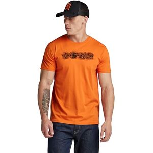 G-STAR Men's Distressed Logo T-Shirt, Orange (orange D24363-C506-1018), XS G-STAR Men's Distressed Logo T-Shirt, Orange (orange D24363-C506-1018), XS