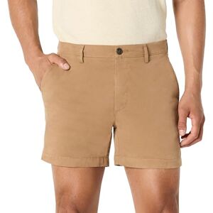 Amazon Essentials Men's Slim-Fit 5" (13cm) Flat-Front Comfort Stretch Chino Shorts, Dark Khaki Brown, 32W Amazon Essentials Men's Slim-Fit 5" (13cm) Flat-Front Comfort Stretch Chino Shorts, Dark Khaki Brown, 32W