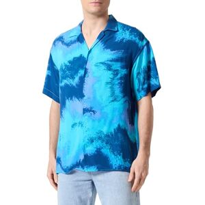 JACK & JONES Men's Jcojeff AOP Resort Shirt Ss Relax Short-Sleeved, Pacific Coast/Print:Water Paint, L JACK & JONES Men's Jcojeff AOP Resort Shirt Ss Relax Short-Sleeved, Pacific Coast/Print:Water Paint, L