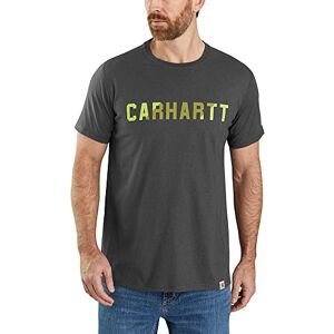 Carhartt Force Relaxed Fit Midweight Short Sleeve Block Logo Graphic Men's T-shirt Gray L Carhartt Force Relaxed Fit Midweight Short Sleeve Block Logo Graphic Men's T-shirt Gray L