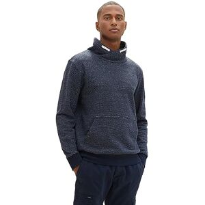TOM TAILOR Men's 1039574 Sweatshirt, 19024-Sky Captain Blue White Melange, M TOM TAILOR Men's 1039574 Sweatshirt, 19024-Sky Captain Blue White Melange, M