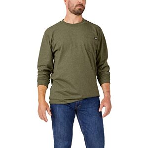 Dickies Men's Long Sleeve Heavyweight Crew Neck Work Utility T-Shirt, Military Green Single Dye Heather, XXL Dickies Men's Long Sleeve Heavyweight Crew Neck Work Utility T-Shirt, Military Green Single Dye Heather, XXL