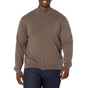 Amazon Essentials Men's Full-Zip Cotton Jumper, Brown Heather, XL Amazon Essentials Men's Full-Zip Cotton Jumper, Brown Heather, XL