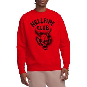 Stranger Things Hellfire Spray Logo Unisex Sweatshirt, Red, X-Large Stranger Things Hellfire Spray Logo Unisex Sweatshirt, Red, X-Large