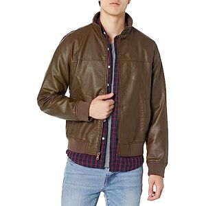 Tommy Hilfiger Men's Smooth Lamb Touch Faux Leather Unfilled Windbreaker Bomber Jacket, Earth, M Tommy Hilfiger Men's Smooth Lamb Touch Faux Leather Unfilled Windbreaker Bomber Jacket, Earth, M
