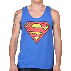 DC Comics Men's Superman Classic Logo Tank Top, Royal, S DC Comics Men's Superman Classic Logo Tank Top, Royal, S