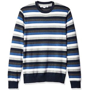 Amazon Essentials Men's Crewneck Sweater (Available in Big & Tall), Multicolor Stripe, Large Amazon Essentials Men's Crewneck Sweater (Available in Big & Tall), Multicolor Stripe, Large