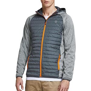 JACK & JONES Mens Quilted Jacket Grey Melange L JACK & JONES Mens Quilted Jacket Grey Melange L