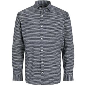 JACK & JONES Men's Jprblablackpool Stretch Shirt LS Ss24 Sn, Night Sky/AOP: Slim fit, M JACK & JONES Men's Jprblablackpool Stretch Shirt LS Ss24 Sn, Night Sky/AOP: Slim fit, M