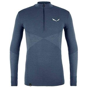 Salewa Zebru Medium Warm Amr M 1/2 Zip Tee, Dark Denim, L, Male Salewa Zebru Medium Warm Amr M 1/2 Zip Tee, Dark Denim, L, Male