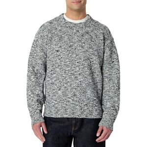 Amazon Essentials Men's Relaxed-Fit Multi-Colour Heavyweight Crewneck Pullover Jumper, Black Marl, S Amazon Essentials Men's Relaxed-Fit Multi-Colour Heavyweight Crewneck Pullover Jumper, Black Marl, S