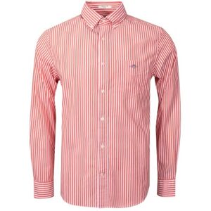 GANT Men's Reg Classic Poplin Stripe Shirt, Deep Orange, S GANT Men's Reg Classic Poplin Stripe Shirt, Deep Orange, S