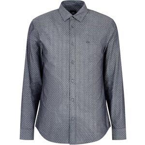 Armani Exchange Men's Long Sleeve Micro Dots Button Down Shirt. Regular Fit. Navy White DOTS, M, Black White Dots, M Armani Exchange Men's Long Sleeve Micro Dots Button Down Shirt. Regular Fit. Navy White DOTS, M, Black White Dots, M