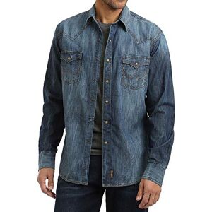 Wrangler Men's Retro Two Pocket Long Sleeve Snap Shirt, Blue Denim, X-Large Tall Wrangler Men's Retro Two Pocket Long Sleeve Snap Shirt, Blue Denim, X-Large Tall