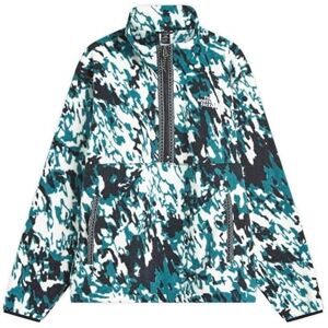 The North Face Men's Fleeski 1/4 Zip Sweatshirt, Deep Nori Trail Grid Fl, M The North Face Men's Fleeski 1/4 Zip Sweatshirt, Deep Nori Trail Grid Fl, M