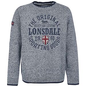 Lonsdale London Men's Borden Crew Neck Sweatshirt Knit, Men, 114704, Light Grey, XXL Lonsdale London Men's Borden Crew Neck Sweatshirt Knit, Men, 114704, Light Grey, XXL