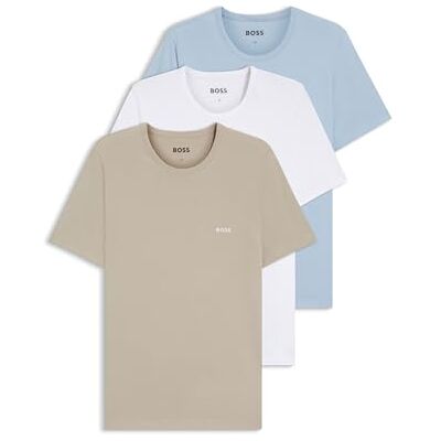 Boss Mens TShirtRN 3P Classic Three-Pack Cotton T-Shirts Boss Mens TShirtRN 3P Classic Three-Pack Cotton T-Shirts
