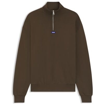 Hugo Boss Mens Neeler Blue-logo sweatshirt in cotton terry Hugo Boss Mens Neeler Blue-logo sweatshirt in cotton terry