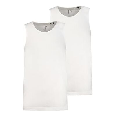 JP 1880 Mens Large Sizes Plus Sizes Menswear L-8XL Tank Top 2 Pack Sleeveless Up to 8 XL 796858, White, 5XL JP 1880 Mens Large Sizes Plus Sizes Menswear L-8XL Tank Top 2 Pack Sleeveless Up to 8 XL 796858, White, 5XL