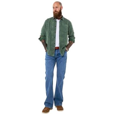 Joe Browns Men's Leaf Embroidered Long Sleeve Shirt, Regular, Green, UK S Joe Browns Men's Leaf Embroidered Long Sleeve Shirt, Regular, Green, UK S