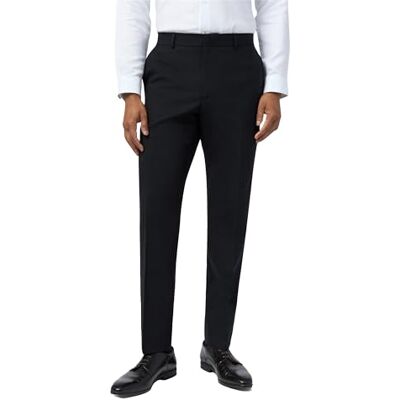 Ted Baker Premium Panama Slim Fit Suit Trousers for Men in Black Ted Baker Premium Panama Slim Fit Suit Trousers for Men in Black