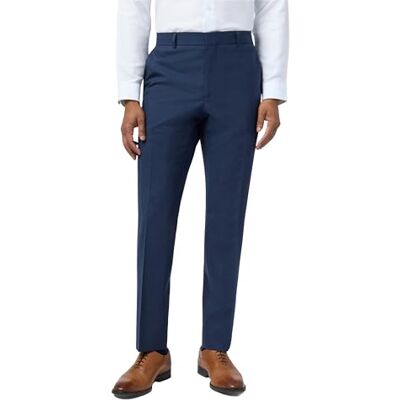 Ted Baker Premium Panama Slim Fit Suit Trousers for Men in Blue Ted Baker Premium Panama Slim Fit Suit Trousers for Men in Blue