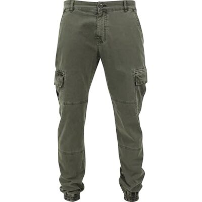 Urban Classics Men's Washed Cargo Twill Jogging Pants Trouser, olive, 32 Urban Classics Men's Washed Cargo Twill Jogging Pants Trouser, olive, 32