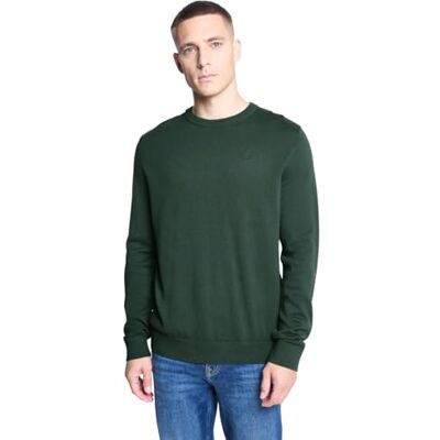Street One MEN Basic Cotton Pullover Soft Olive Green L Street One MEN Basic Cotton Pullover Soft Olive Green L