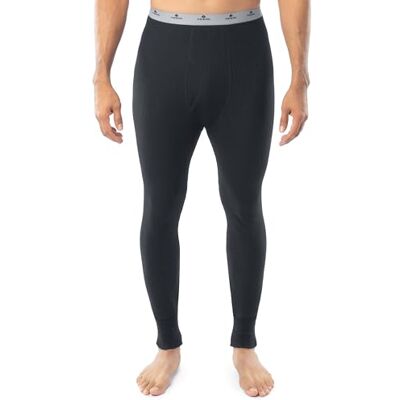 INDERA Men's Heavyweight Cotton Waffle Long Johns Thermal Underwear Bottom, Black, 3X INDERA Men's Heavyweight Cotton Waffle Long Johns Thermal Underwear Bottom, Black, 3X