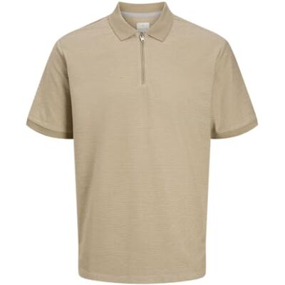 JACK & JONES Men's Jprccronnie Ss Zip Polo Noos, Trench Coat, L JACK & JONES Men's Jprccronnie Ss Zip Polo Noos, Trench Coat, L