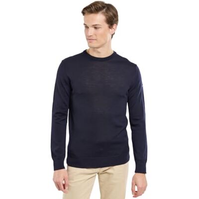 Armor-lux Armor Lux Men's Crew Neck Damgan Merino Wool Jumper, Ship, Large Armor-lux Armor Lux Men's Crew Neck Damgan Merino Wool Jumper, Ship, Large