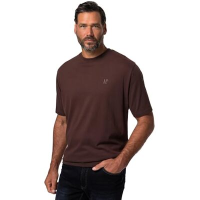 JP 1880 Men's Large Sizes Plus Sizes Menswear L-8XL T-Shirt, Belly Fit, Basic, Half Sleeve, XXL to 10XL, 712616, Dark Brown, 7XL JP 1880 Men's Large Sizes Plus Sizes Menswear L-8XL T-Shirt, Belly Fit, Basic, Half Sleeve, XXL to 10XL, 712616, Dark Brown, 7XL