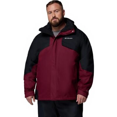Columbia Men's Bugaboo 3 Fleece Interchange Jacket, 3 In 1 Interchange Winter Coat, Rich Wine, Black, L Columbia Men's Bugaboo 3 Fleece Interchange Jacket, 3 In 1 Interchange Winter Coat, Rich Wine, Black, L