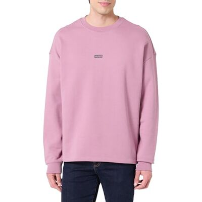 Hugo Boss Men's Naviu Sweatshirt, Dark pink, L Hugo Boss Men's Naviu Sweatshirt, Dark pink, L