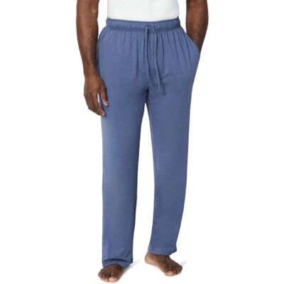 Amazon Essentials Men's Cotton-Modal Pyjama Bottoms, Sleep Trousers, Dark Blue, XL Amazon Essentials Men's Cotton-Modal Pyjama Bottoms, Sleep Trousers, Dark Blue, XL
