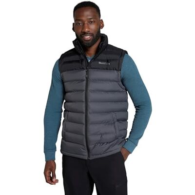 Mountain Warehouse Seasons Mens Padded Puffer Gilet Water Resistant Body Warmer, Sleeveless Jacket with 2 Pockets, Insulated for Warmth, Ideal for Autumn, Winter, Layering Mountain Warehouse Seasons Mens Padded Puffer Gilet Water Resistant Body Warmer, Sleeveless Jacket with 2 Pockets, Insulated for Warmth, Ideal for Autumn, Winter, Layering
