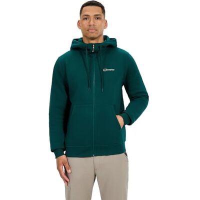 Berghaus Men's Logo Full Zip Hoodie Added Warmth Extra Comfortable Hoodie, Green, M Berghaus Men's Logo Full Zip Hoodie Added Warmth Extra Comfortable Hoodie, Green, M