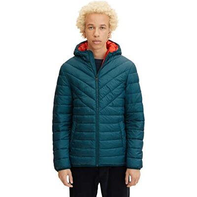 Tom Tailor Denim Men's Lightweight Quilted Jacket 1011871, 19059 Deep Jade Green, XXL Tom Tailor Denim Men's Lightweight Quilted Jacket 1011871, 19059 Deep Jade Green, XXL