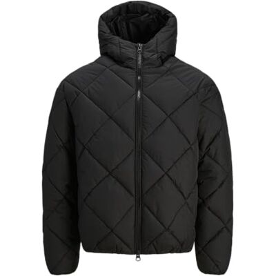 JACK & JONES Men's Jcodynamic Puffer Jacket, Black, L JACK & JONES Men's Jcodynamic Puffer Jacket, Black, L
