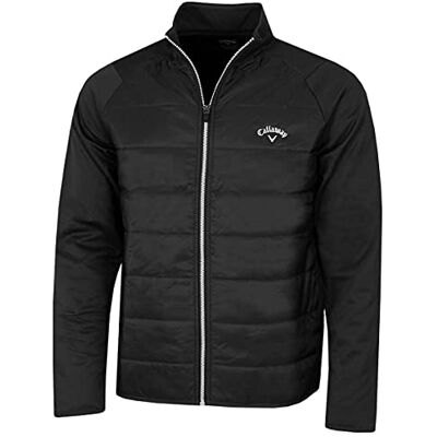 Callaway Golf Mens 2026 Ace Wind Resistant Puffer Full Zip Padded Jacket Anti pilling fleece Stretch back sleeves Quilted front back Poly fibre fill Elastic binding cuffs hem Callaway Golf Mens 2026 Ace Wind Resistant Puffer Full Zip Padded Jacket Anti pilling fleece Stretch back sleeves Quilted front back Poly fibre fill Elastic binding cuffs hem