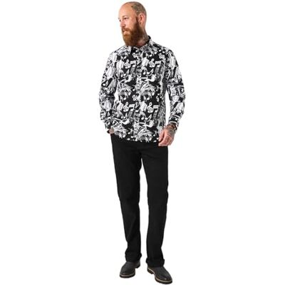 Joe Browns Men's Musical Note Print Shirt, Black, XXL Joe Browns Men's Musical Note Print Shirt, Black, XXL