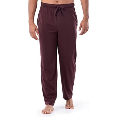 Fruit of the Loom Men's Jersey Knitted Pyjama Bottoms in Extended Sizes (1 and 2 Pack) Pajama, DarkRed, 34-37 Fruit of the Loom Men's Jersey Knitted Pyjama Bottoms in Extended Sizes (1 and 2 Pack) Pajama, DarkRed, 34-37